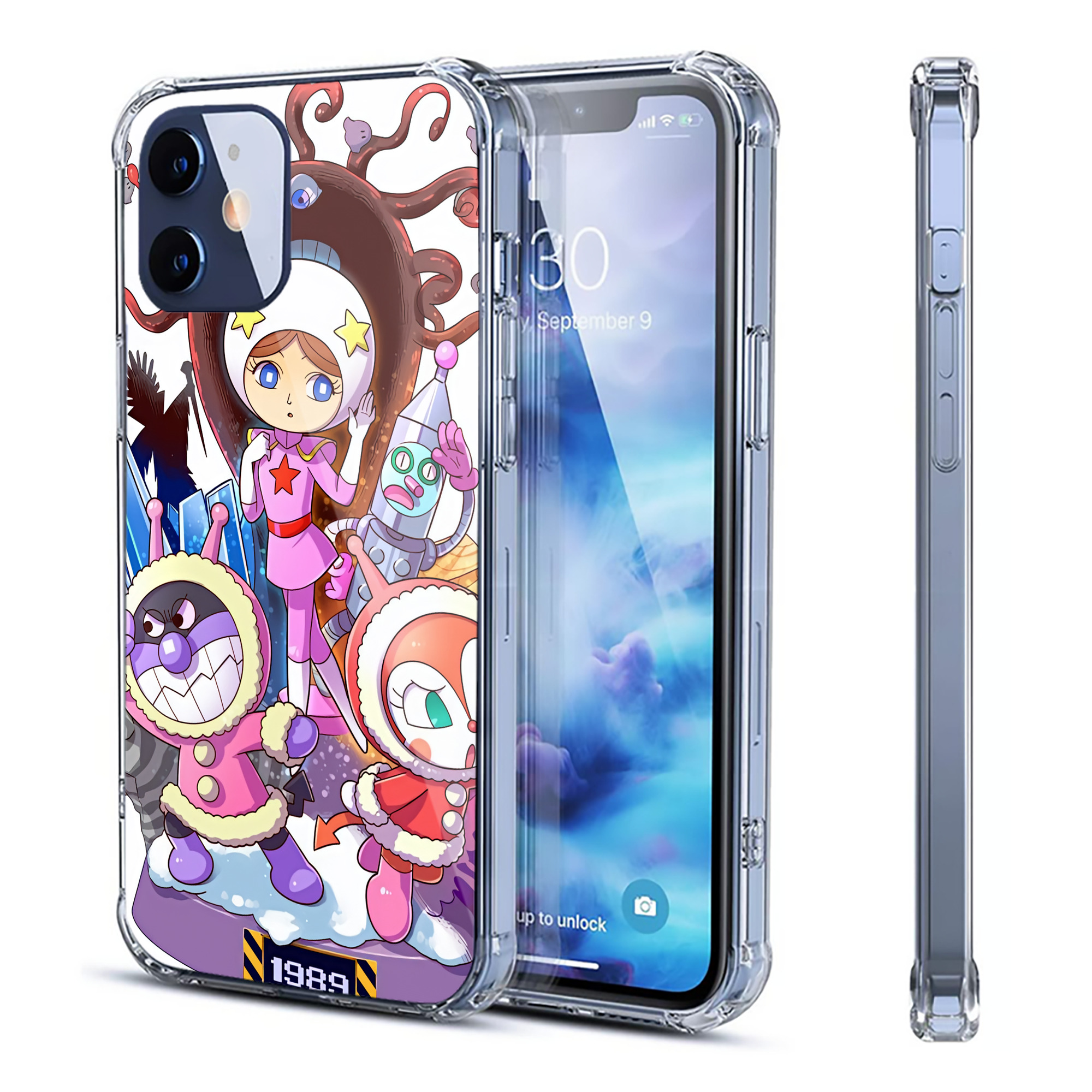 （画像用） アンパンマン Anpanman 【iPhone 12シリーズ対応】透明スマホケース（クリアソフトケース）